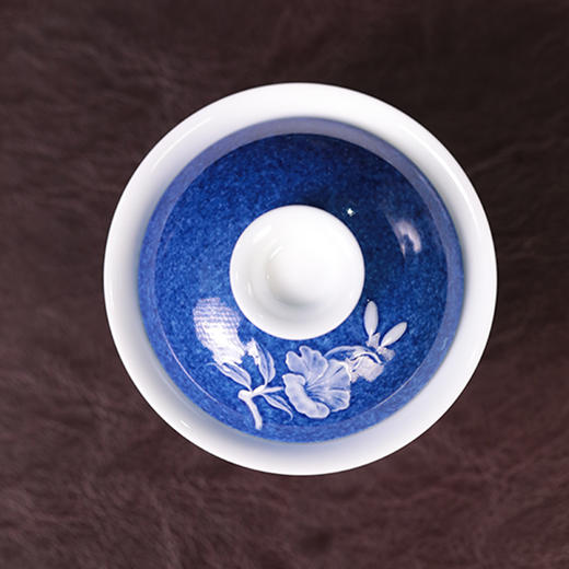 初蓝舍洒蓝杜鹃花盖碗 商品图2