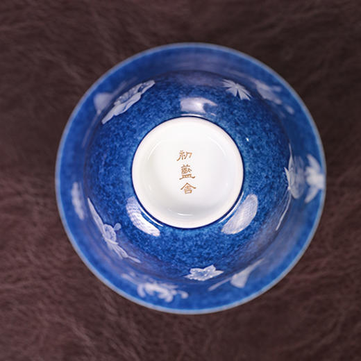 初蓝舍洒蓝蝴蝶盖碗 商品图4