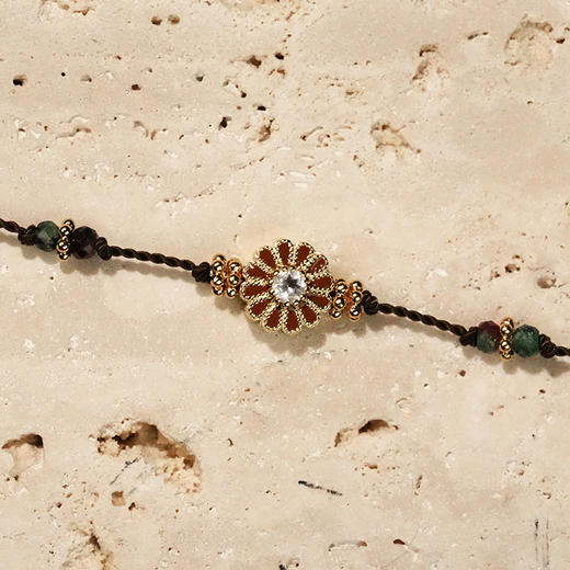 订购8周到｜Tityaravy-MalaSai-花朵 黝帘石 水晶 珐琅 手链［法国设计师］ 商品图0