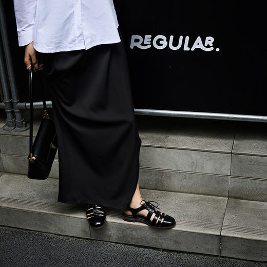 镂空凉鞋包头绑带凉鞋女士前包后空凉鞋 商品图4