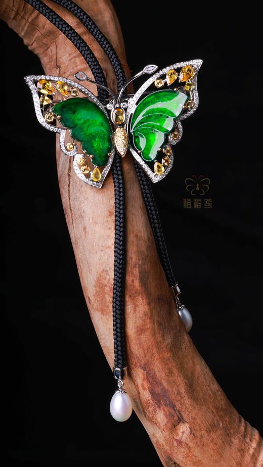 【福叠翩翩】翡翠蝴蝶胸针坠 XZ12503029 商品图2