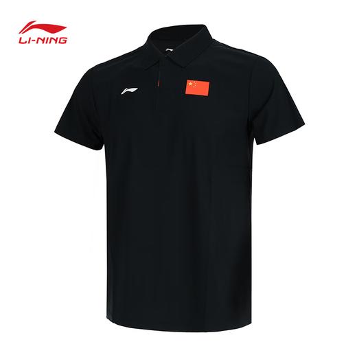 李宁乒乓球服短袖速干衣男款2025新国家队赞助款荣耀翻领T恤透气速干 APLV437 商品图1