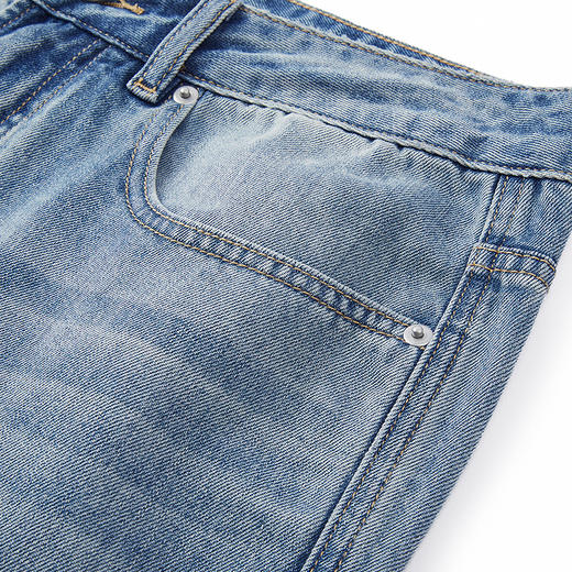 gxg.jeans男装  蓝色简约休闲美式宽松牛仔长裤男士 25年夏热卖 商品图3