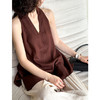雀说新款高级感极简风V领挂脖背心上衣高级感显瘦AL28754 商品缩略图0