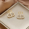 雀说网红小众设计感微镶锆石CD耳环女轻奢气质时尚洋气耳饰AL0645 商品缩略图5