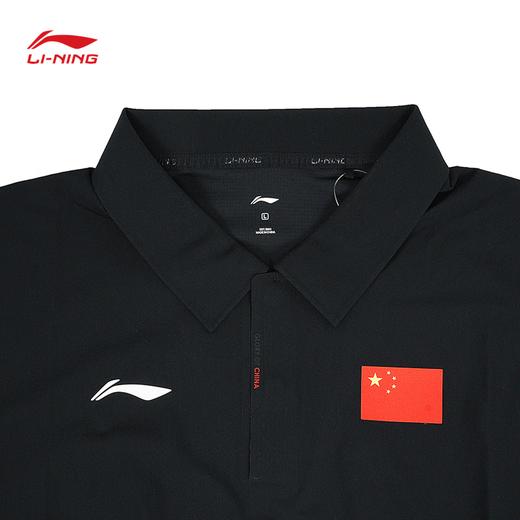 李宁乒乓球服短袖速干衣男款2025新国家队赞助款荣耀翻领T恤透气速干 APLV437 商品图3