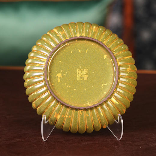 倚云煮泉洒金茶末菊瓣壶承 商品图4