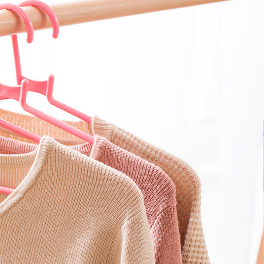 茶花 大衣架 晾衣架子42cm 衣服架衣挂架晒衣架衣服撑子挂衣架 10支装*2 商品图3