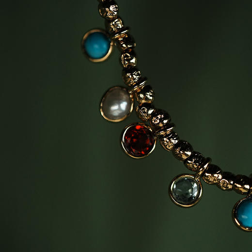 订购8周到｜Tityaravy-Vamsa-珍珠 绿松石 彩色碧玺 项链［法国设计师］ 商品图3