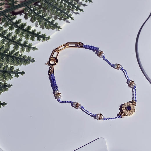 订购8周到｜Tityaravy-MalaSai-花朵 珍珠 紫水晶 珐琅 手链［法国设计师］ 商品图1