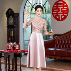 HYX-25-259改良年轻款夏季新款高级感旗袍连衣裙婚宴装结婚气质日常装新中式