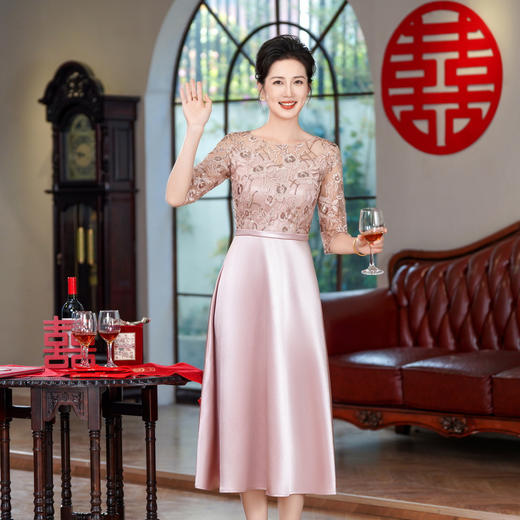 HYX-25-259改良年轻款夏季新款高级感旗袍连衣裙婚宴装结婚气质日常装新中式 商品图0