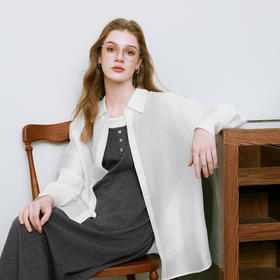 【商场同款】诗凡黎莱赛尔白衬衫2025夏新款小清新上衣3G4220271