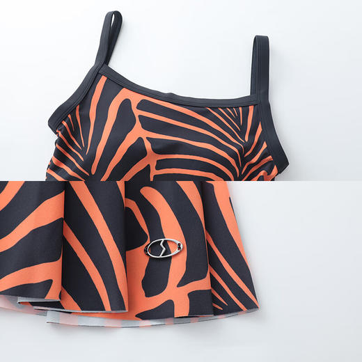 【3F】安莉芳女士裙式连体泳衣显瘦泳装ES00232 花色 M 商品图4