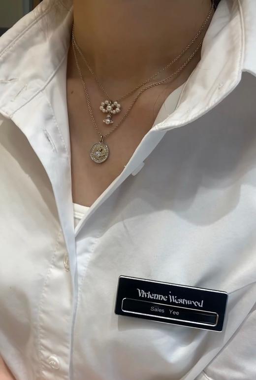 西太后 绝美珍珠蝴蝶结土星项链（XJ） 商品图3