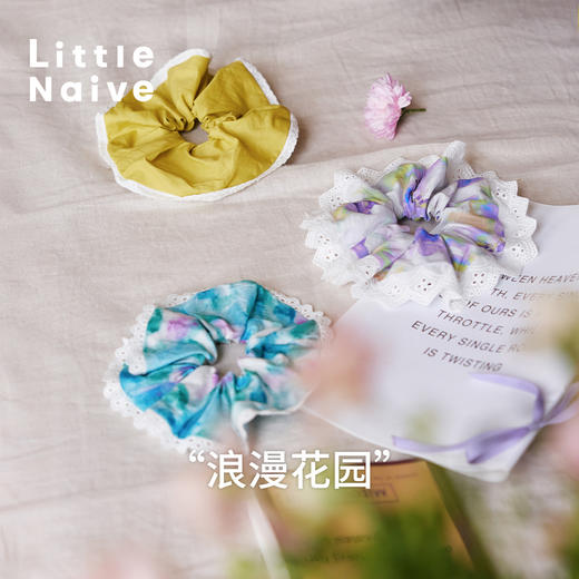 Little Naive女童头花夏季新款小女孩法式碎花头绳儿童大肠发圈 商品图4
