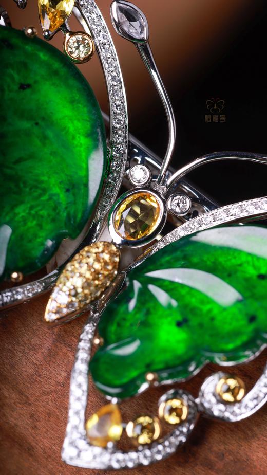 【福叠翩翩】翡翠蝴蝶胸针坠 XZ12503029 商品图9