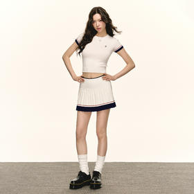 Ariseism 美式复古针织短袖短裙套装