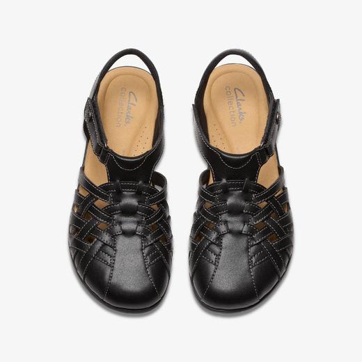 好折！Clarks女款交织皮凉鞋 只有黑色了￥635直邮到手 商品图2