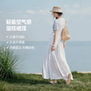 【严选】诗凡黎蓝色针梭拼接短袖连衣裙2025夏新款海边度假风大裙摆蛋糕裙7G4490511 商品缩略图2