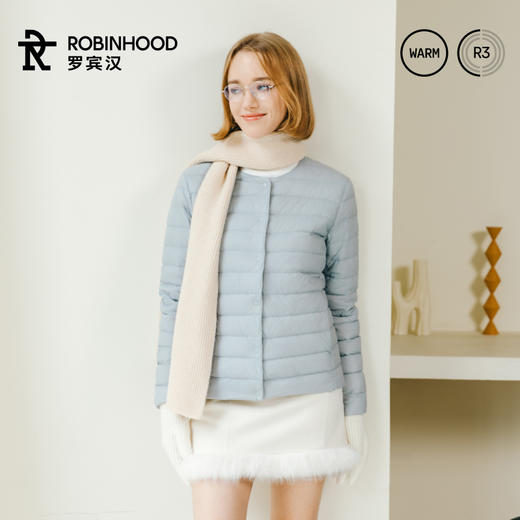 罗宾汉-男女同款轻薄V领羽绒服 商品图7