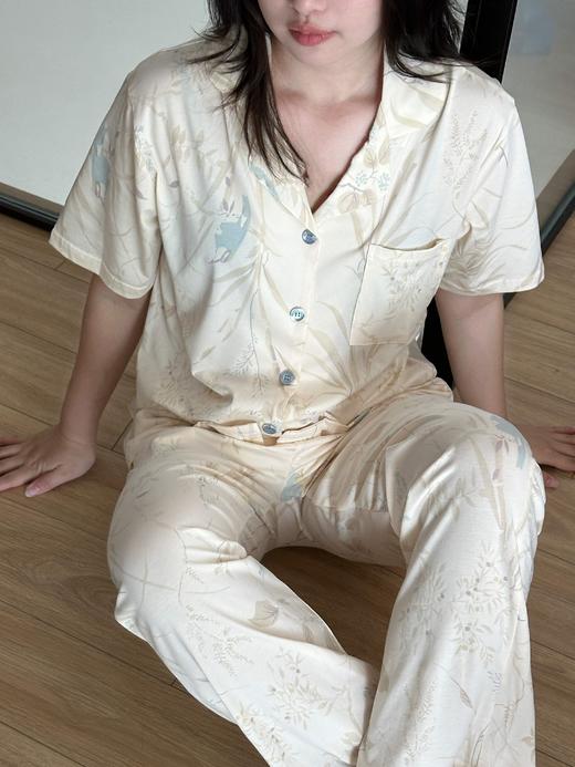 【现货】莱赛尔天丝棉家居服，植物印染长裤款！不退可换码~ 商品图2
