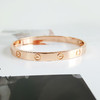 【95新】Cartier卡地亚LOVE系列B6035617 18K玫瑰金宽版无钻LOVE四代手镯17号中性款现售价：28000！260525TH02 商品缩略图2