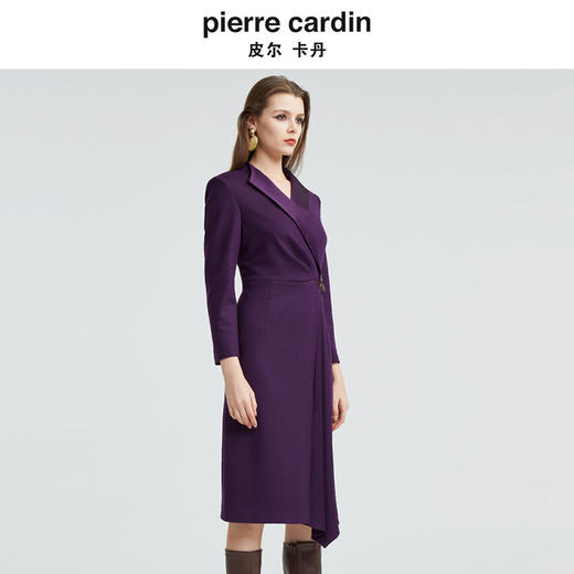 [皮尔卡丹女装]品牌春季假两件修身淑女拼接连衣裙 商品图1