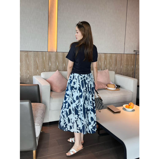 2505505   蓝白印花 半身裙 商品图3