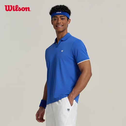 威尔胜（Wilson）夏季男士JOHNNY COLLAR吸湿速干凉感防晒运动POLO衫 WM20041432 商品图0