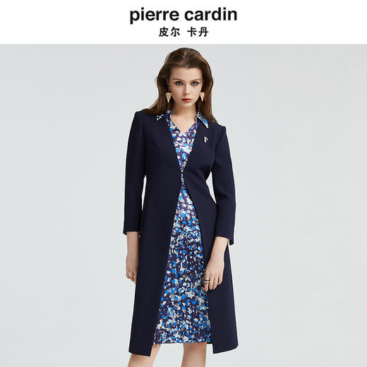 [皮尔卡丹女装]夏季新款时尚百褶花苞袖连衣裙 商品图1