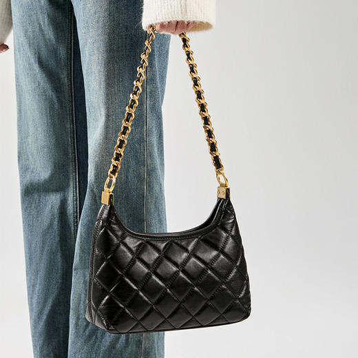 【预售3天】2025新款高级感小香风链条包小众时尚单肩包通勤斜挎包ZH9017 商品图3