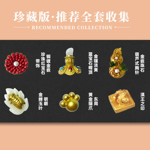 【皇家金器+皇室冠帽顶】国宝文物冰箱贴 可搭配背景板 商品图2