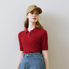 【商场同款】诗凡黎红色Polo针织衫2025夏新款短袖上衣3G4230461 商品缩略图4