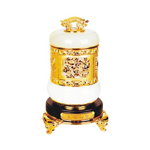 玉堂富贵（珐琅款） 琉璃玉+合金+木座 110x165mm 商品图0