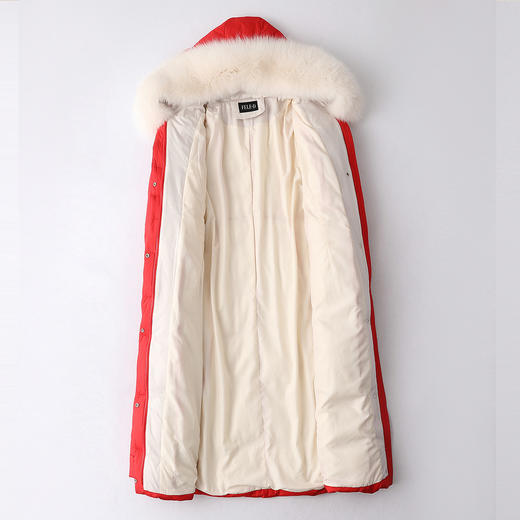 FLD8276613081 飞拉丹顿FeLe·d2019新款女式长款狐狸毛帽领时尚羽绒服外套 商品图5