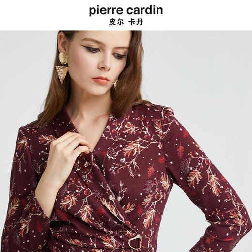 [皮尔卡丹女装]品牌新款经典通勤修身假两件连衣裙 商品图4