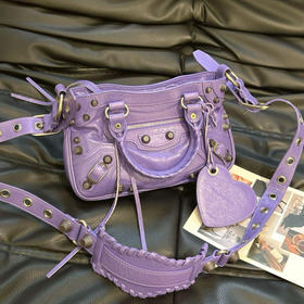 巴黎世家  NEO CAGOLE 紫色 斜挎包