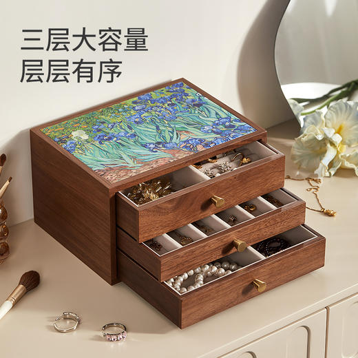 初心| 油画首饰盒多层鸢尾花 商品图1