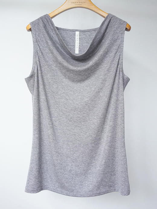 天丝羊毛荡领两穿无袖套头衫 商品图4