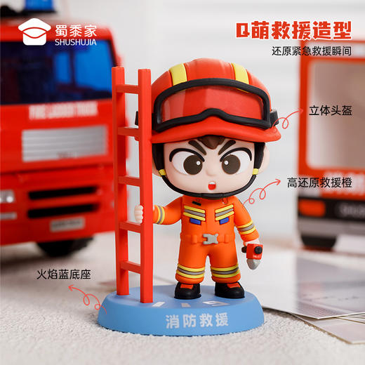 【实付满199送钥匙扣】【消防救援服公仔】创意公仔玩具PVC手办精致办公公仔摆件送礼礼品礼物 商品图1
