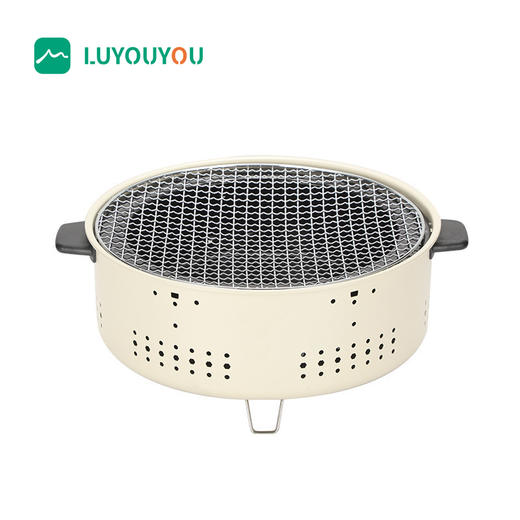 路悠悠圆形烧烤炉围炉煮茶象牙白ZC0768 商品图0