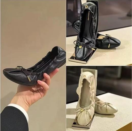 福利回馈  sf绝美司机蛋卷鞋  尖头褶皱 暴走芭蕾舞鞋 商品图1