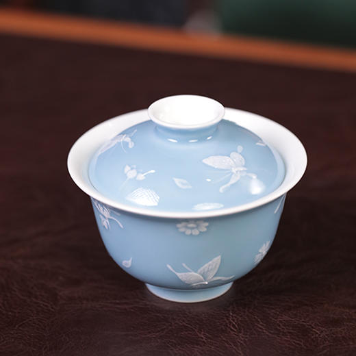 初蓝舍天青蝴蝶盖碗 商品图1