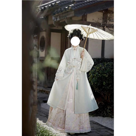 裁缝学苑AQ465新中式立领对襟长衫合领衫纸样汉服女装上衣两件套样板 商品图3