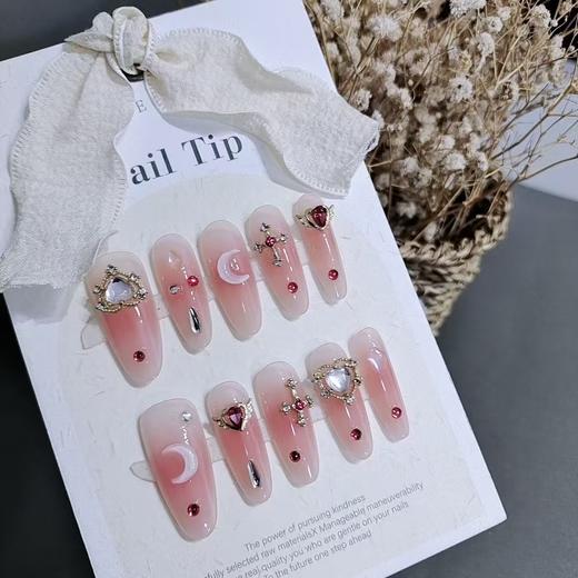 【穿戴甲】10片S170美少女钻长尖头腮红水冰月战士气质仙女美甲手工。ry 商品图2