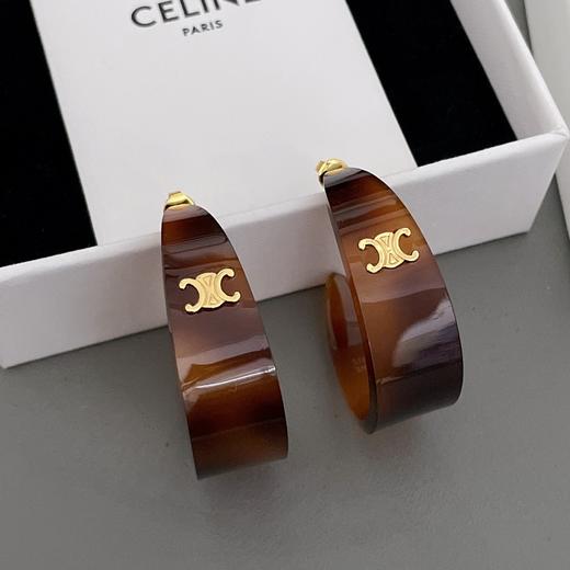 赛琳凯旋门棕色半弯耳环（XJ） 商品图0