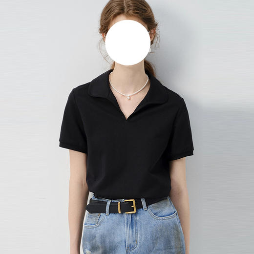 裁缝学苑AQ470 新款POLO衫V领短袖T恤纸样女装上衣样板图纸 商品图4