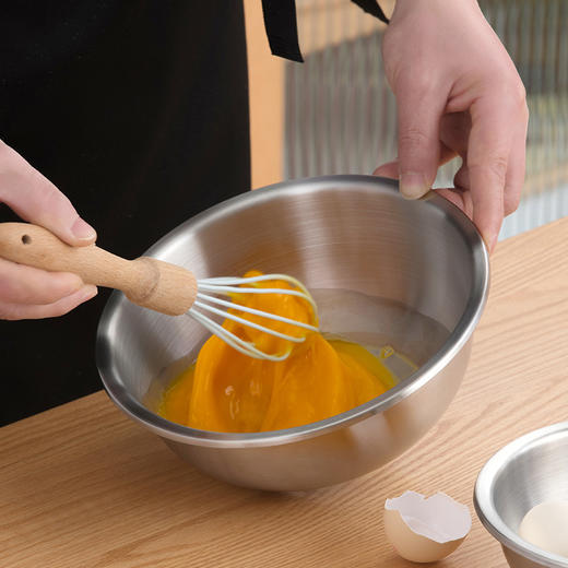 茶花304不锈钢厨房专用汤盆菜盆加厚食品级材质防摔洗菜盆面盆 20cm 商品图1