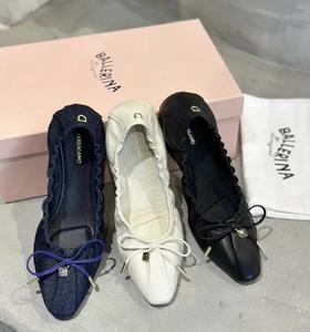 福利回馈  sf绝美司机蛋卷鞋  尖头褶皱 暴走芭蕾舞鞋